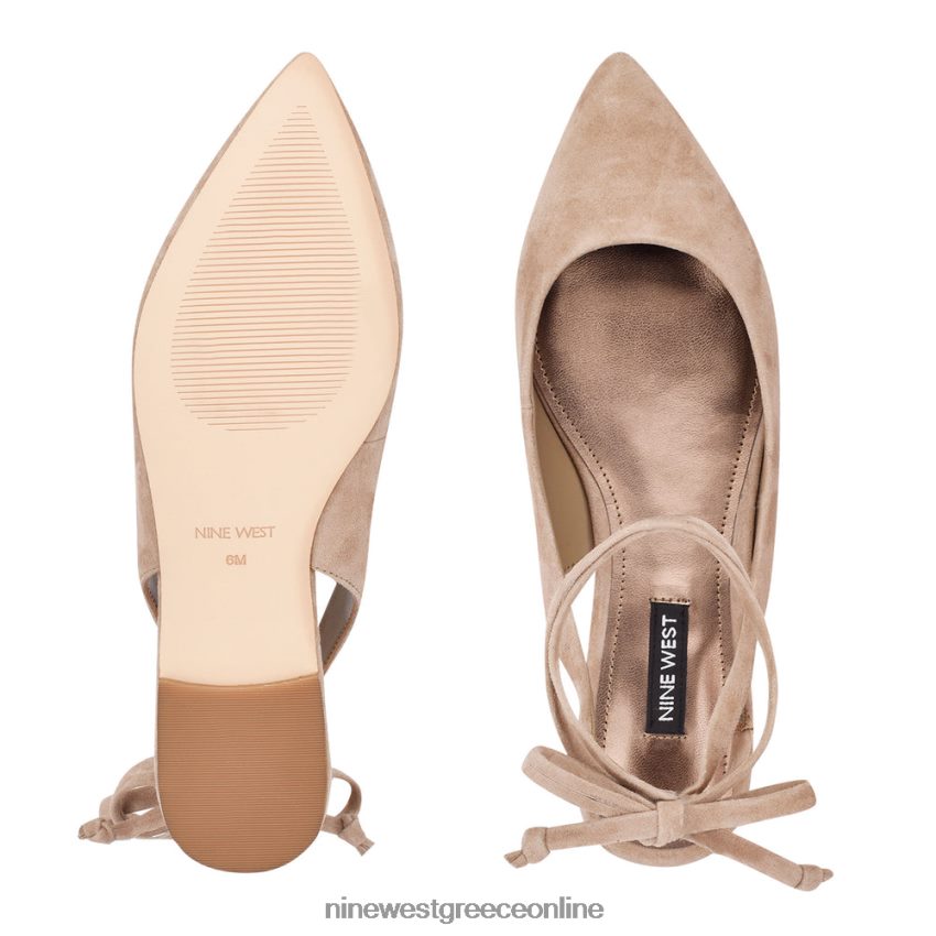 Nine West bop αστράγαλο wrap μυτερά toe flats48BFPH2252