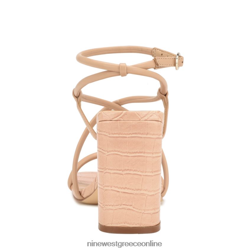 Nine West σανδάλια με τιράντες με τακούνι ζεστό ρουζ 48BFPH816