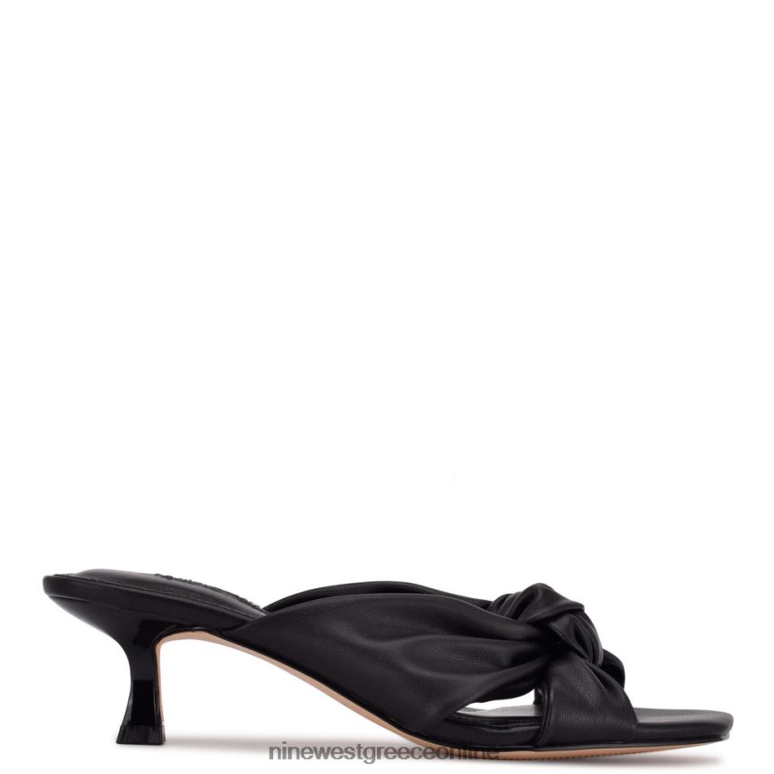 Nine West πέδιλα slide με τακούνι dipa μαύρος 48BFPH2260