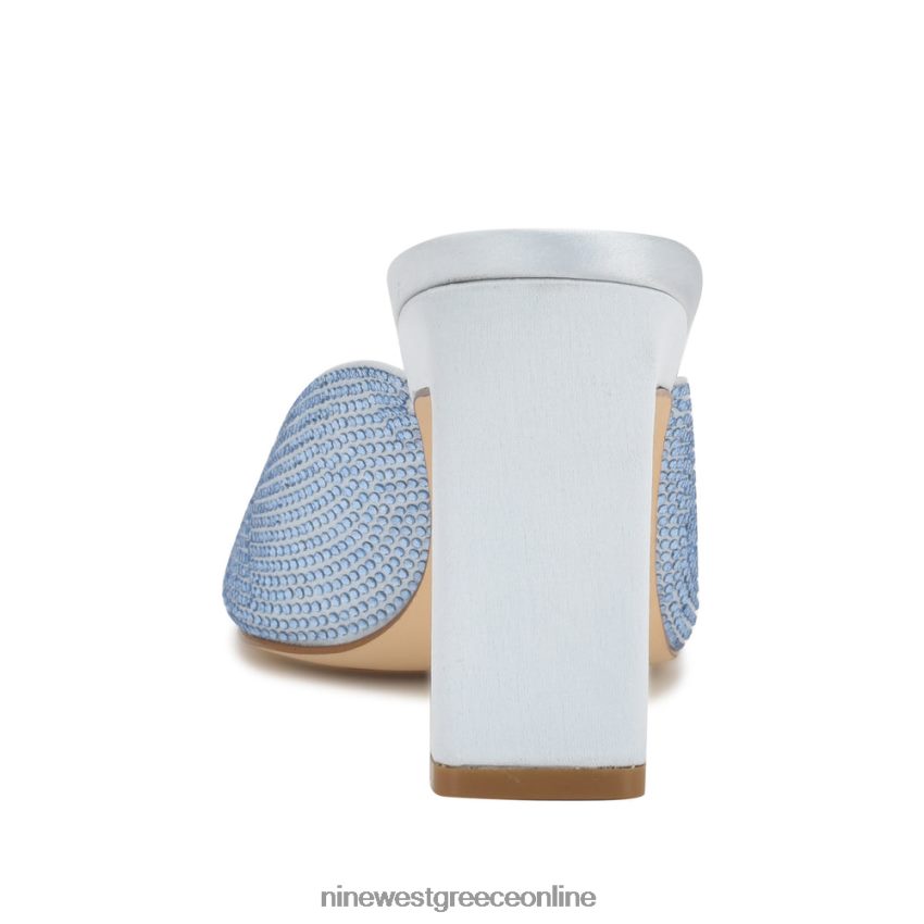 Nine West Σανδάλια slide με τακούνι pyper μπλε σκόνη 48BFPH1744