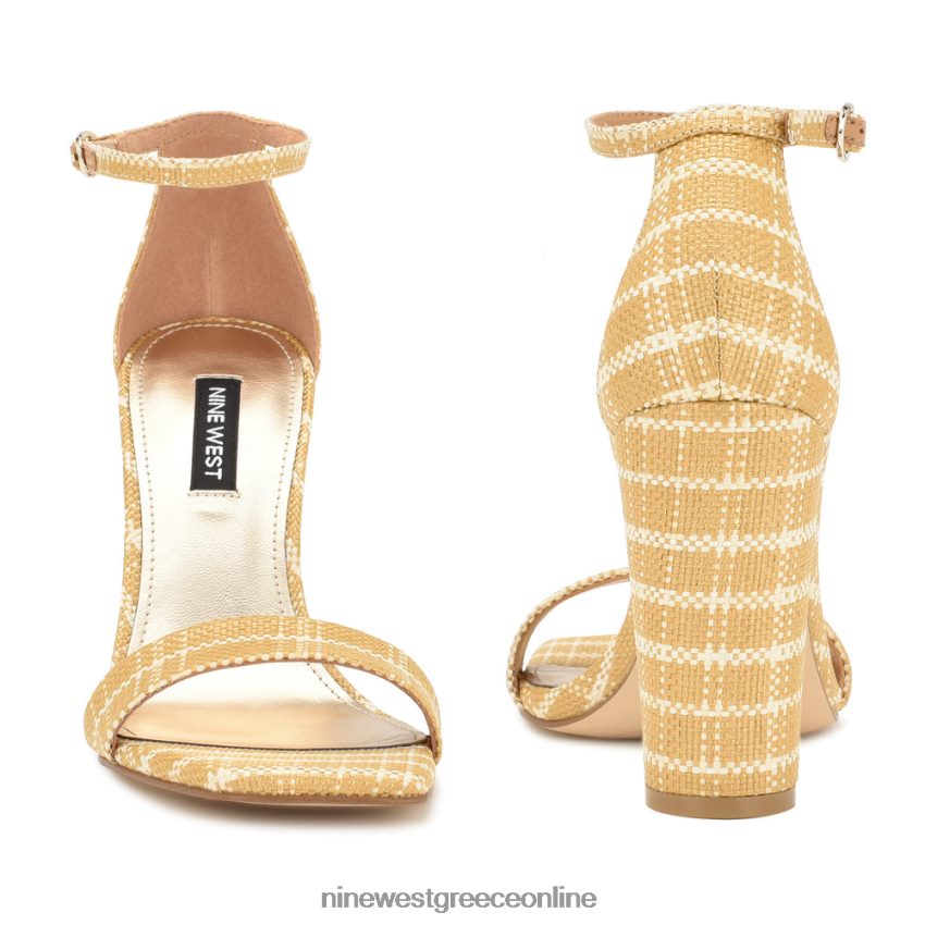 Nine West υφαντά σανδάλια με λουράκι στον αστράγαλο φυσικός 48BFPH423