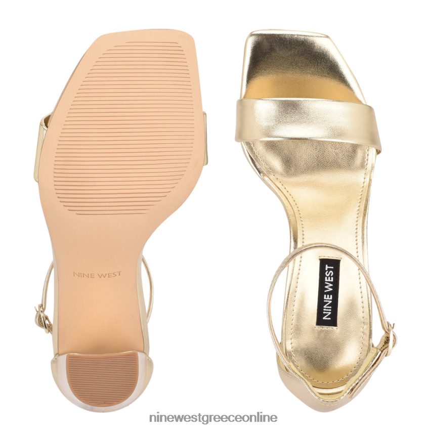 Nine West σανδάλια με λουράκι στον αστράγαλο χρυσός 48BFPH427