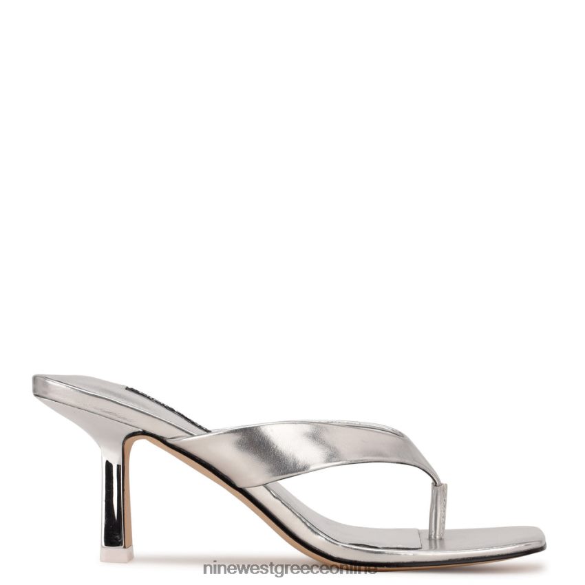 Nine West σανδάλια στρινγκ με φωλιά ασήμι 48BFPH524