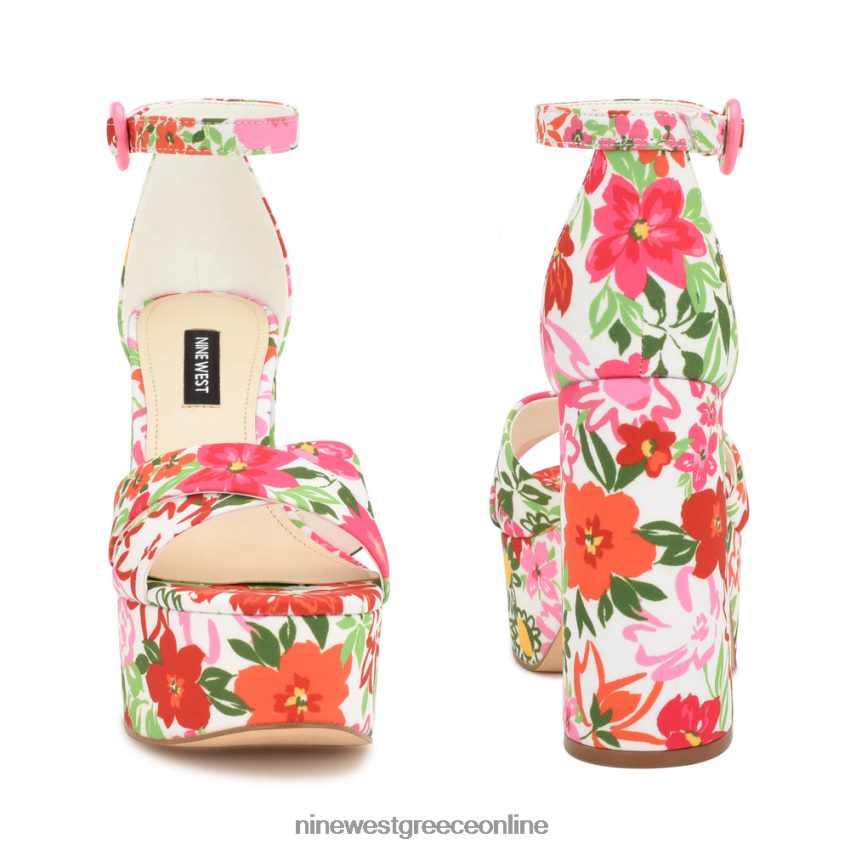 Nine West σανδάλια πλατφόρμα Wilie λευκό multi floral 48BFPH305