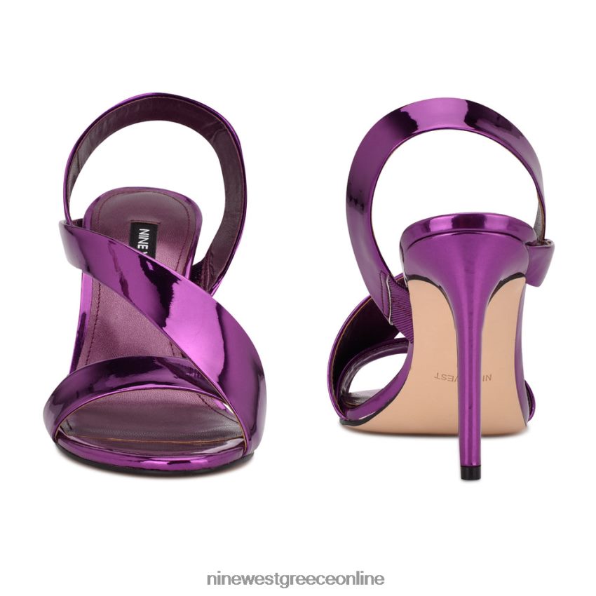 Nine West σανδάλια με φόρεμα itzel μωβ καθρέφτης μεταλλικός 48BFPH1837