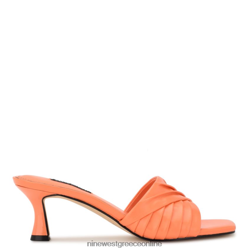 Nine West Σανδάλια slide με τακούνι azala πορτοκάλι 48BFPH260