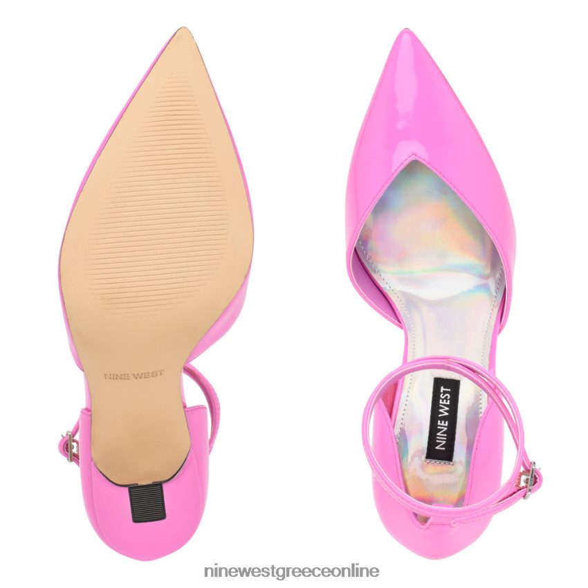 Nine West frends λουράκι αστραγάλου d'orsay αντλίες ροζ πατέντα 48BFPH900