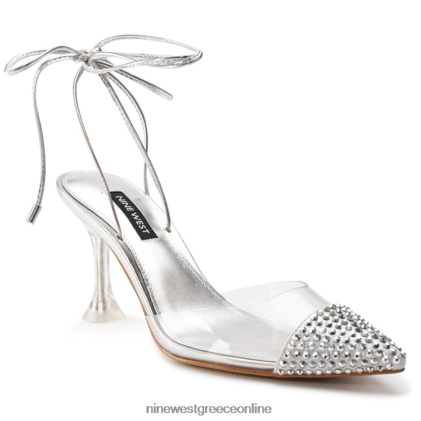 Nine West αντλίες αστραγάλου haina ασημί/διαφανές 48BFPH1239