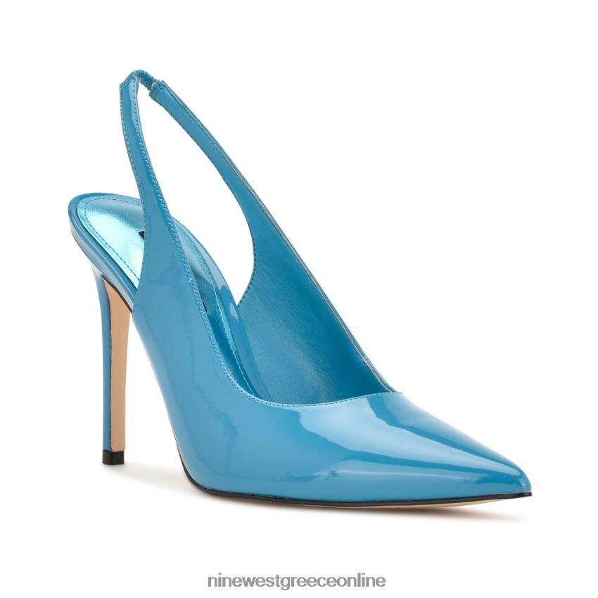 Nine West φτερά μυτερά δάχτυλα slingback αντλίες μπλε πατέντα 48BFPH1569